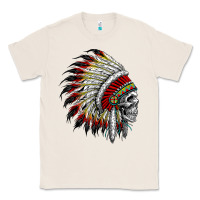 Natural native american indian chief skull motorcycle headdress  t shirt Classic Tee - linhVisuals