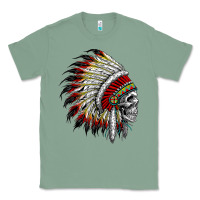Sage native american indian chief skull motorcycle headdress  t shirt Classic Tee - linhVisuals