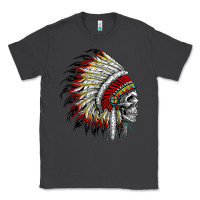 Smoke native american indian chief skull motorcycle headdress  t shirt Classic Tee - linhVisuals