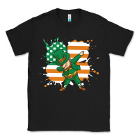 Black dabbing leprechaun irish american flag Classic Tee - linhVisuals