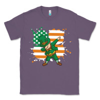 Lavender dabbing leprechaun irish american flag Classic Tee - linhVisuals