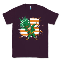 Plum dabbing leprechaun irish american flag Classic Tee - linhVisuals