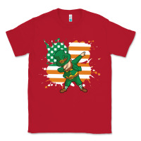 Red dabbing leprechaun irish american flag Classic Tee - linhVisuals