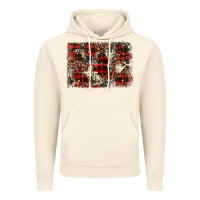 Vintage Artic christmas leopard cowhide background Vintage Hoodie - BarkalooDesign