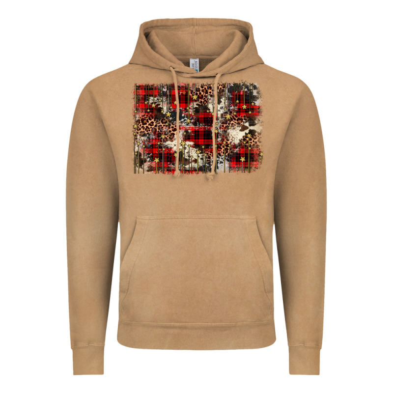 Christmas Leopard Cowhide Background Vintage Hoodie by BarkalooDesign | Teevron