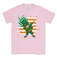 Bubblegum Pink dabbing leprechaun irish american flag Classic Tee - linhVisuals