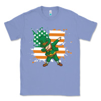 Colony Blue dabbing leprechaun irish american flag Classic Tee - linhVisuals