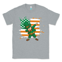Heather Grey dabbing leprechaun irish american flag Classic Tee - linhVisuals
