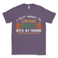 Lavender i just want to drink with my friends Classic Tee - linhVisuals