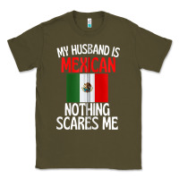 Army Green my husband is mexican nothing scares me funny husband zip hoodie Classic Tee - linhVisuals