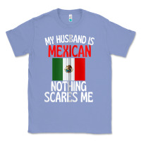 Colony Blue my husband is mexican nothing scares me funny husband zip hoodie Classic Tee - linhVisuals