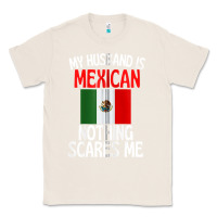 Natural my husband is mexican nothing scares me funny husband zip hoodie Classic Tee - linhVisuals