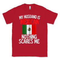 Red my husband is mexican nothing scares me funny husband zip hoodie Classic Tee - linhVisuals