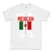 White my husband is mexican nothing scares me funny husband zip hoodie Classic Tee - linhVisuals
