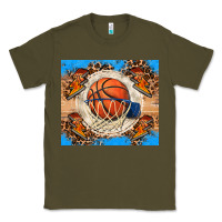 Army Green basketball Classic Tee - FaDigitalArtStudio