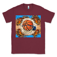 Burgundy basketball Classic Tee - FaDigitalArtStudio
