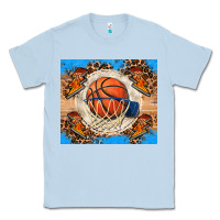 Dusty Blue basketball Classic Tee - FaDigitalArtStudio