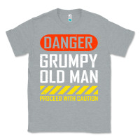Heather Grey funny danger grumpy old man sarcastic saying, retirement t shirt Classic Tee - linhVisuals