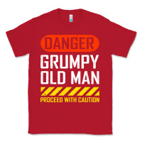 Red funny danger grumpy old man sarcastic saying, retirement t shirt Classic Tee - linhVisuals