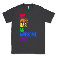 Smoke my wife has an awesome wife funny lesbian wedding gift t shirt Classic Tee - linhVisuals