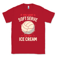 Red funny volleyball if you want a soft serve volleyball t shirt Classic Tee - linhVisuals
