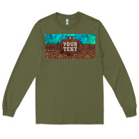 Army Green preview custom name turquoise stone leopard bull skull license plate Long Sleeve Tee - Artiststas
