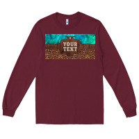 Burgundy preview custom name turquoise stone leopard bull skull license plate Long Sleeve Tee - Artiststas