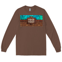 Chestnut preview custom name turquoise stone leopard bull skull license plate Long Sleeve Tee - Artiststas