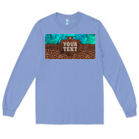 Colony Blue preview custom name turquoise stone leopard bull skull license plate Long Sleeve Tee - Artiststas