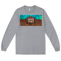 Heather Grey preview custom name turquoise stone leopard bull skull license plate Long Sleeve Tee - Artiststas