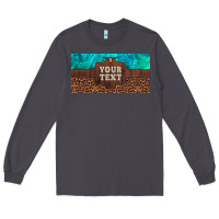 Smoke preview custom name turquoise stone leopard bull skull license plate Long Sleeve Tee - Artiststas