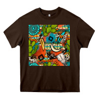 Chocolate Brown western cactus aztec seamless pattern Heavy Core Tee - BundleAndBundleShop