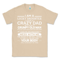 Mushroom i am a lucky daughter i have a crazy dad grumpy old man t shirt Classic Tee - linhVisuals