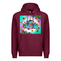 Burgundy ohana stitch Premium Hoodie - AdoDesignShop