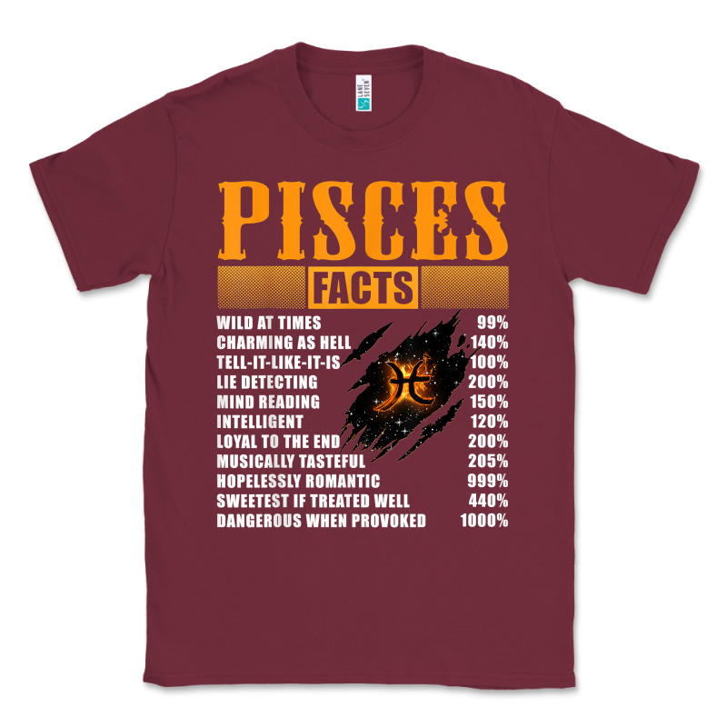 Pisces Facts T Shirt Pisces Birthday Gifts Classic Tee by linhVisuals | Teevron