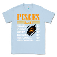 Dusty Blue pisces facts t shirt pisces birthday gifts Classic Tee - linhVisuals