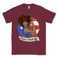 Burgundy puerto rican girl strong t shirt puerto rico pride boricua Classic Tee - linhVisuals