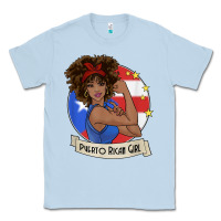 Dusty Blue puerto rican girl strong t shirt puerto rico pride boricua Classic Tee - linhVisuals