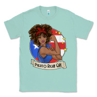 Seafoam puerto rican girl strong t shirt puerto rico pride boricua Classic Tee - linhVisuals