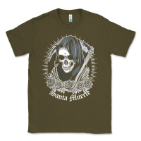 Army Green santa muerte female deity mexican satanic dead sugar skull tank top Classic Tee - linhVisuals