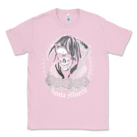 Bubblegum Pink santa muerte female deity mexican satanic dead sugar skull tank top Classic Tee - linhVisuals