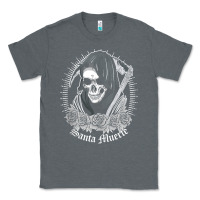 Charcoal Heather santa muerte female deity mexican satanic dead sugar skull tank top Classic Tee - linhVisuals