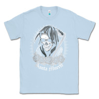 Dusty Blue santa muerte female deity mexican satanic dead sugar skull tank top Classic Tee - linhVisuals