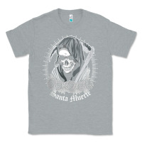 Heather Grey santa muerte female deity mexican satanic dead sugar skull tank top Classic Tee - linhVisuals