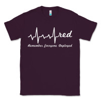 Plum red friday military remember everyone deployed heartbeat t shirt Classic Tee - linhVisuals
