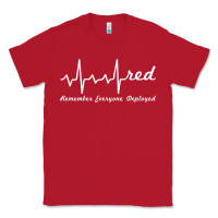 Red red friday military remember everyone deployed heartbeat t shirt Classic Tee - linhVisuals