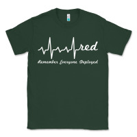 Sports Green red friday military remember everyone deployed heartbeat t shirt Classic Tee - linhVisuals