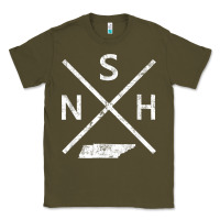 Army Green vintage nashville retro nsh cross t shirt Classic Tee - linhVisuals