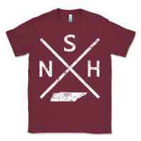 Burgundy vintage nashville retro nsh cross t shirt Classic Tee - linhVisuals