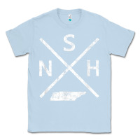 Dusty Blue vintage nashville retro nsh cross t shirt Classic Tee - linhVisuals
